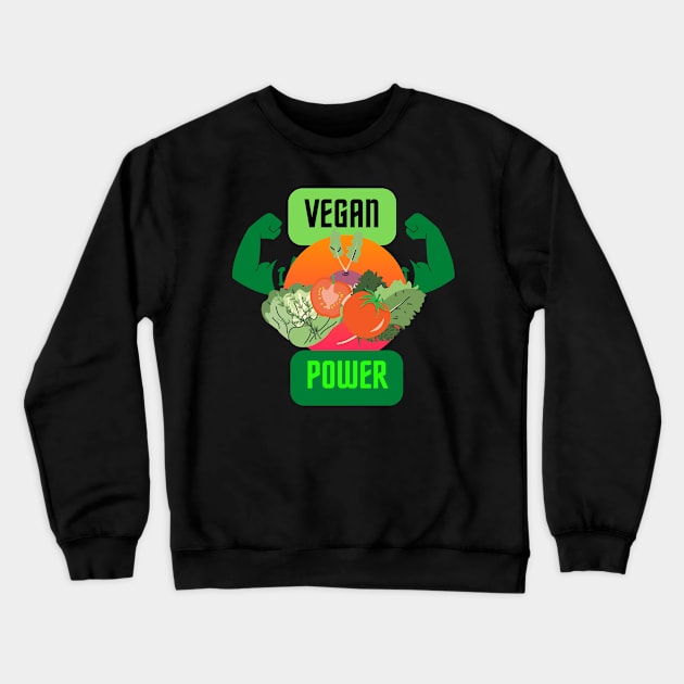 Vegan power Crewneck Sweatshirt by NICHE&NICHE